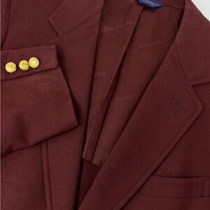 VTG Pendleton Men’s Maroon Blazer1980s Coat Virgin Wool Gold Button *READ* F3